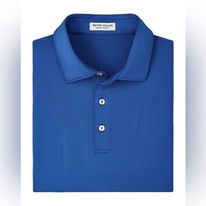 Peter Millar Starboard Blue Solid Stretch Jersey Performance Polo MS23EK01S Golf